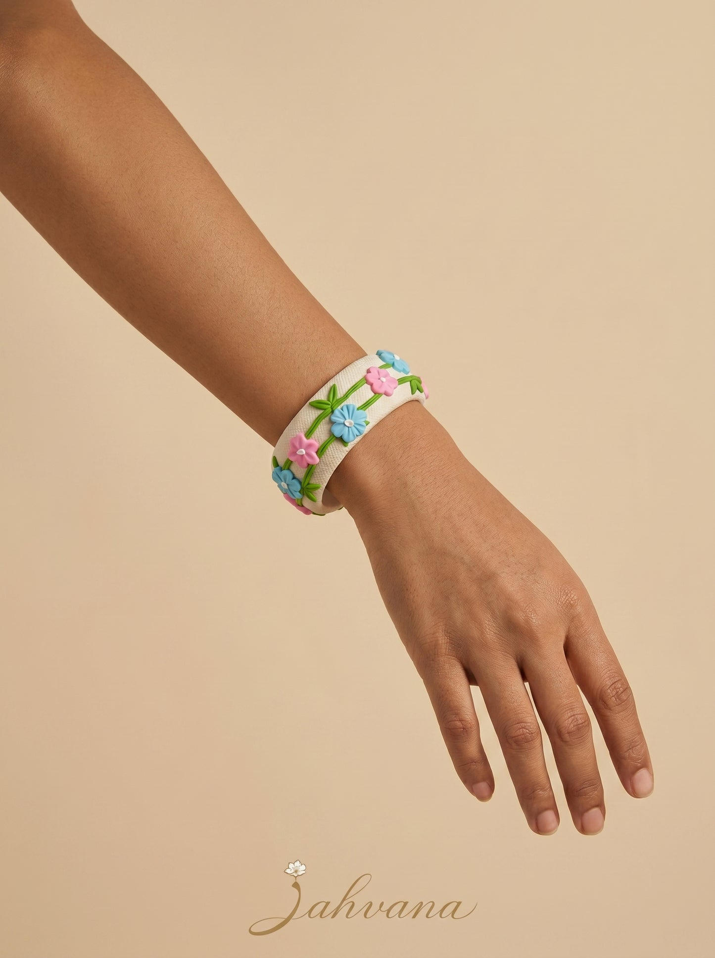 Elegant Evening Polymer Clay Bangle - 100% Handcrafted