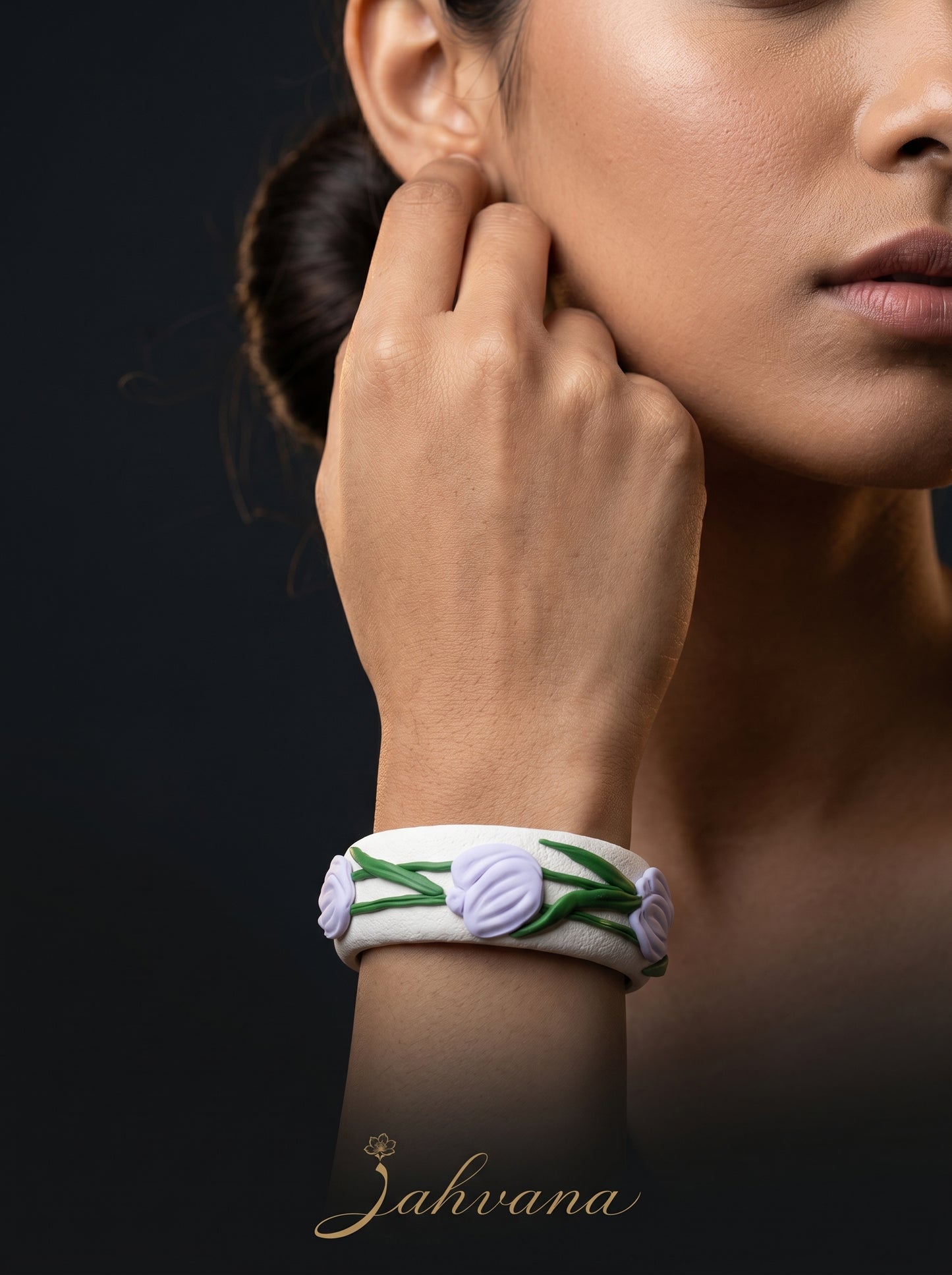 Artisanal Chic Polymer Clay Bangle - 100% Handcrafted