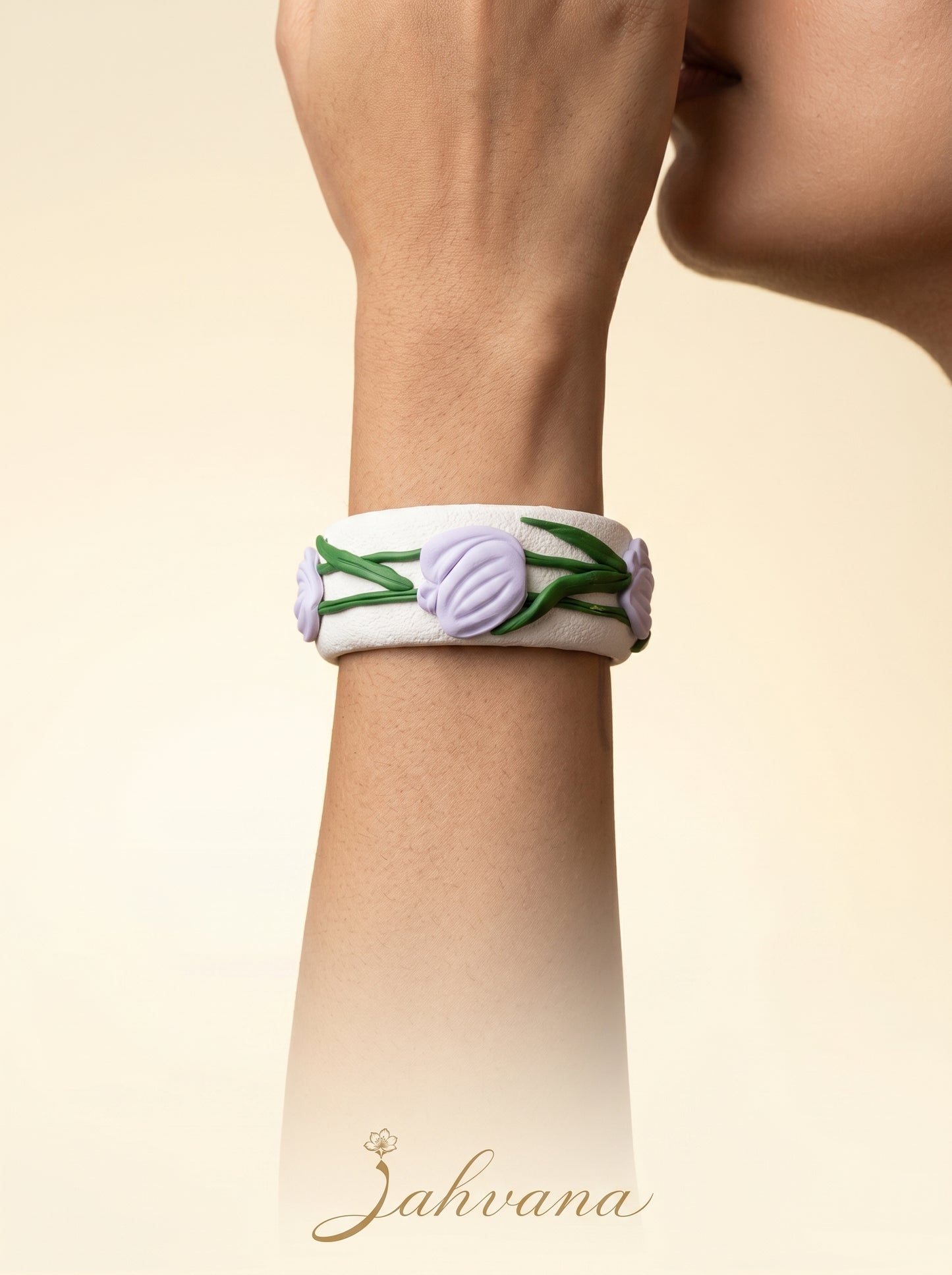 Artisanal Chic Polymer Clay Bangle - 100% Handcrafted