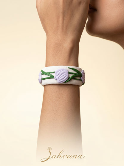 Artisanal Chic Polymer Clay Bangle - 100% Handcrafted