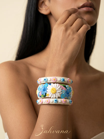 Traditional Indian Polymer Clay Bangle - 100% Handcrafted