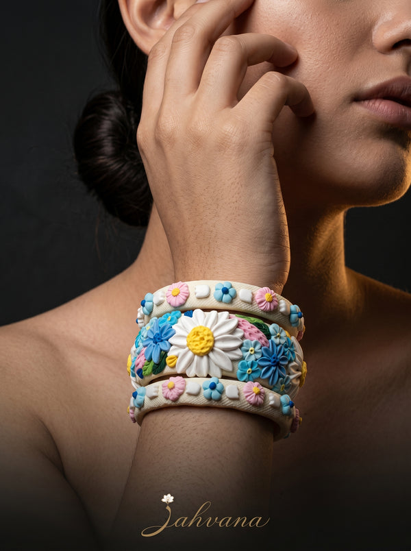 Traditional Indian Polymer Clay Bangle - 100% Handcrafted