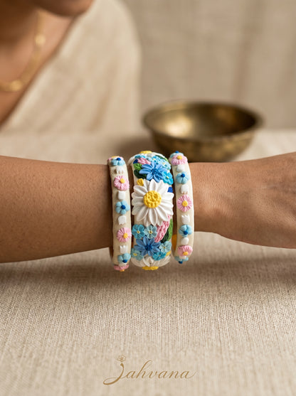 Traditional Indian Polymer Clay Bangle - 100% Handcrafted
