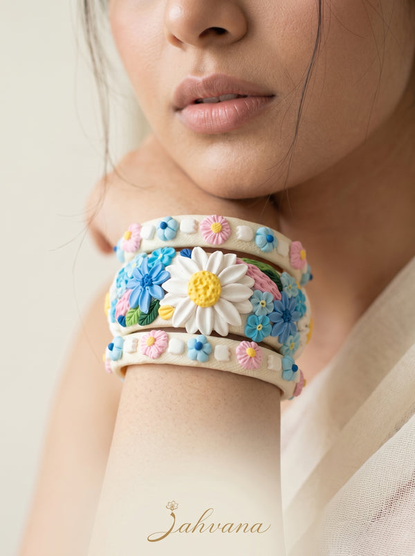 Traditional Indian Polymer Clay Bangle - 100% Handcrafted