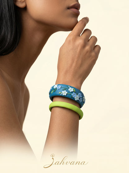 Contemporary Boho Polymer Clay Bangle - 100% Handcrafted