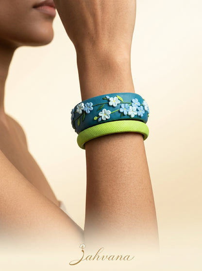 Contemporary Boho Polymer Clay Bangle - 100% Handcrafted