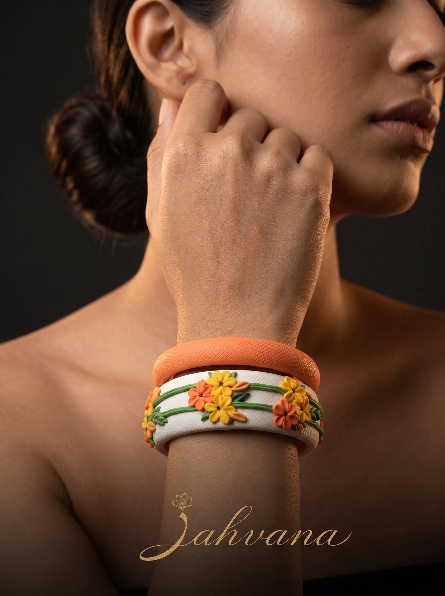 Sophisticated Matte Polymer Clay Bangle - 100% Handcrafted