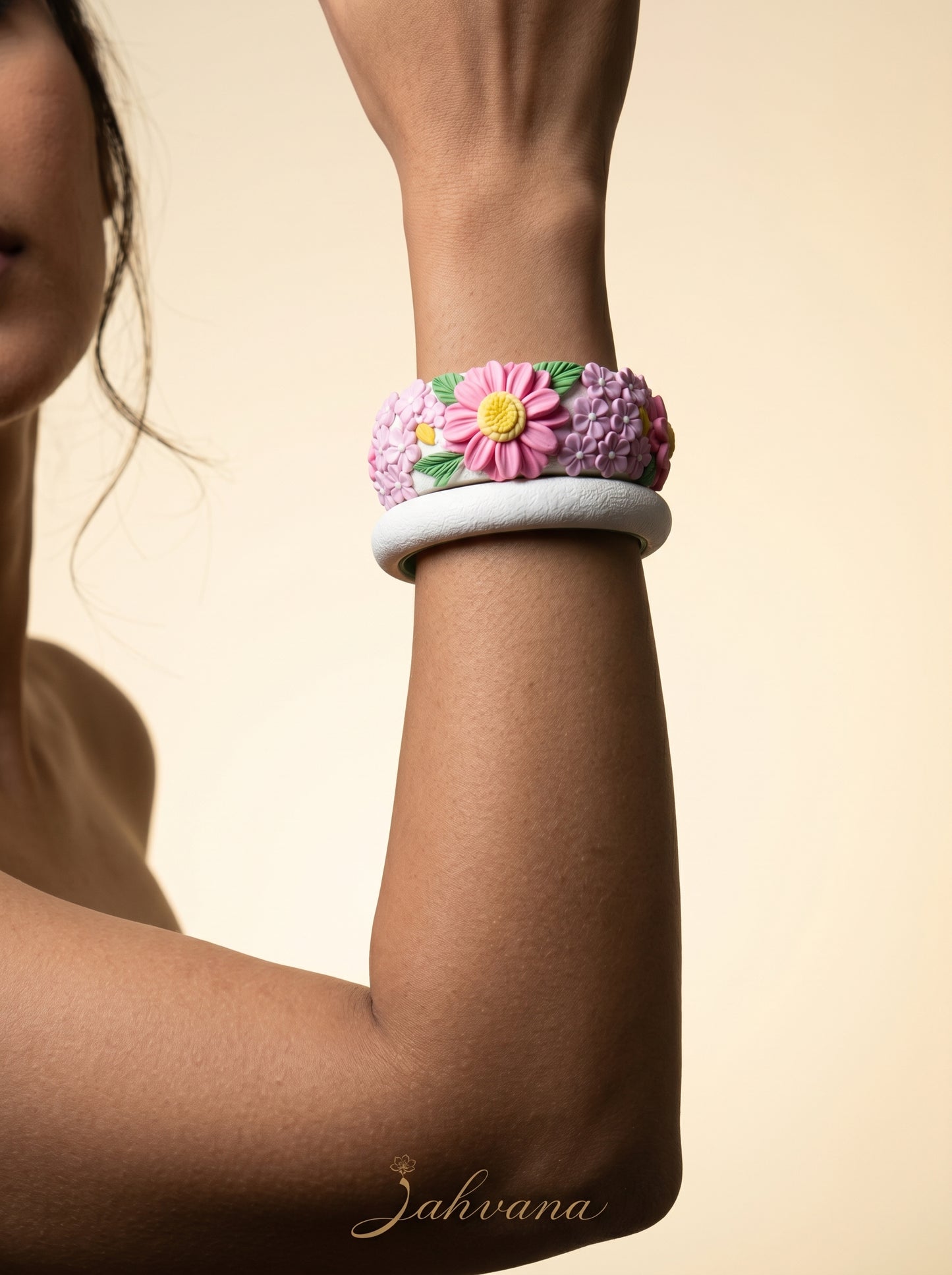 Ethnic Bridal Polymer Clay Bangle - 100% Handcrafted