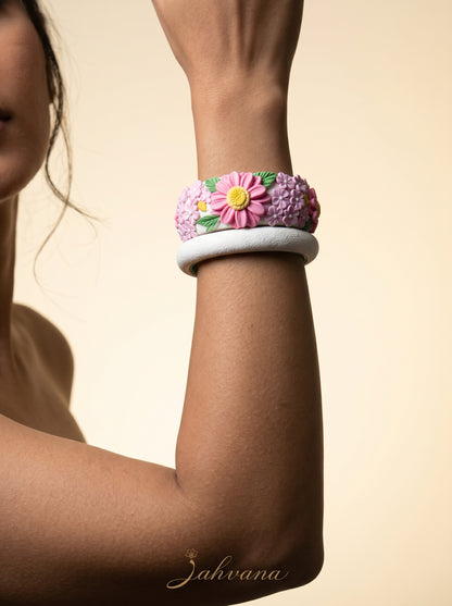 Ethnic Bridal Polymer Clay Bangle - 100% Handcrafted