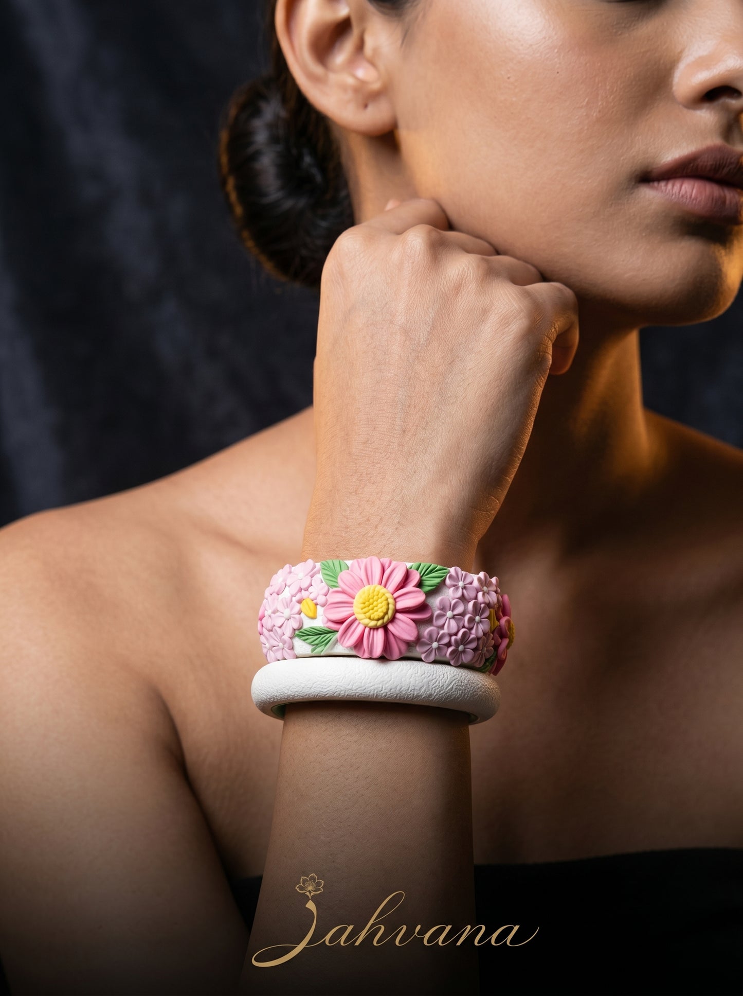 Ethnic Bridal Polymer Clay Bangle - 100% Handcrafted