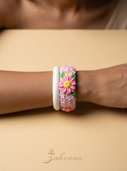 Ethnic Bridal Polymer Clay Bangle - 100% Handcrafted