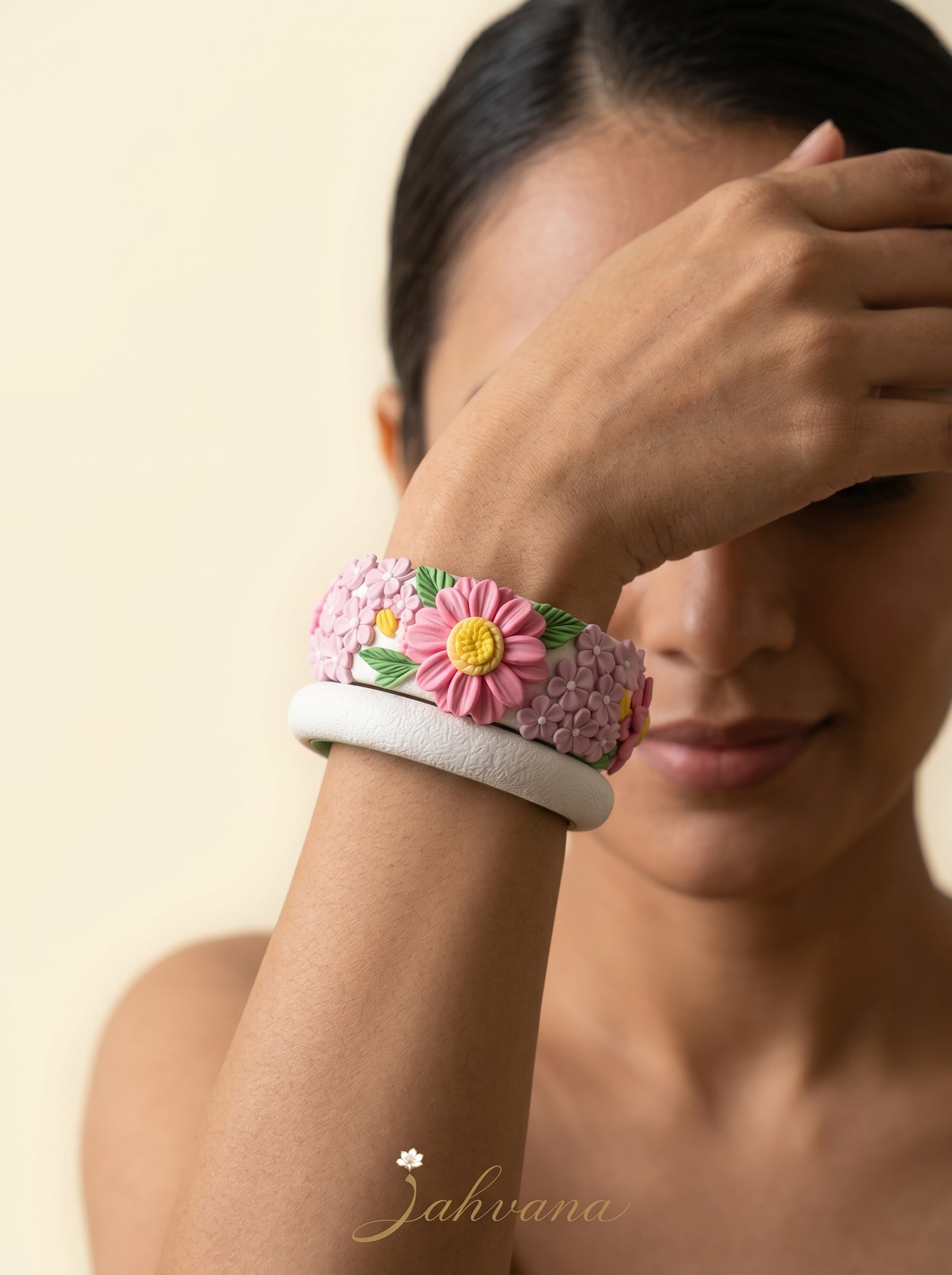 Ethnic Bridal Polymer Clay Bangle - 100% Handcrafted