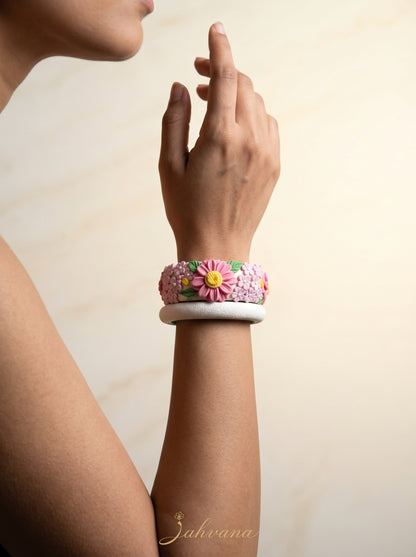 Ethnic Bridal Polymer Clay Bangle - 100% Handcrafted