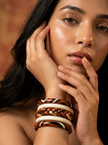 Terracotta Tribe Lac Bangle Set — Hand-Braided Lac Stack