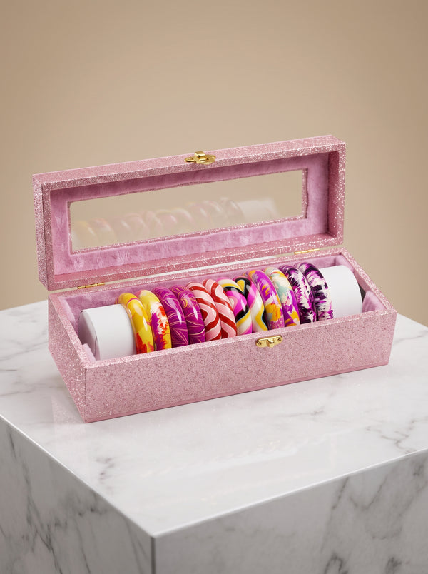The Earth & Sunset Lacquer Bangle Set | Signature Zahvana Box