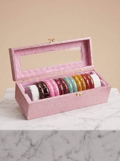 The Pastel Ocean Lacquer Bangle Set | Signature Zahvana Box