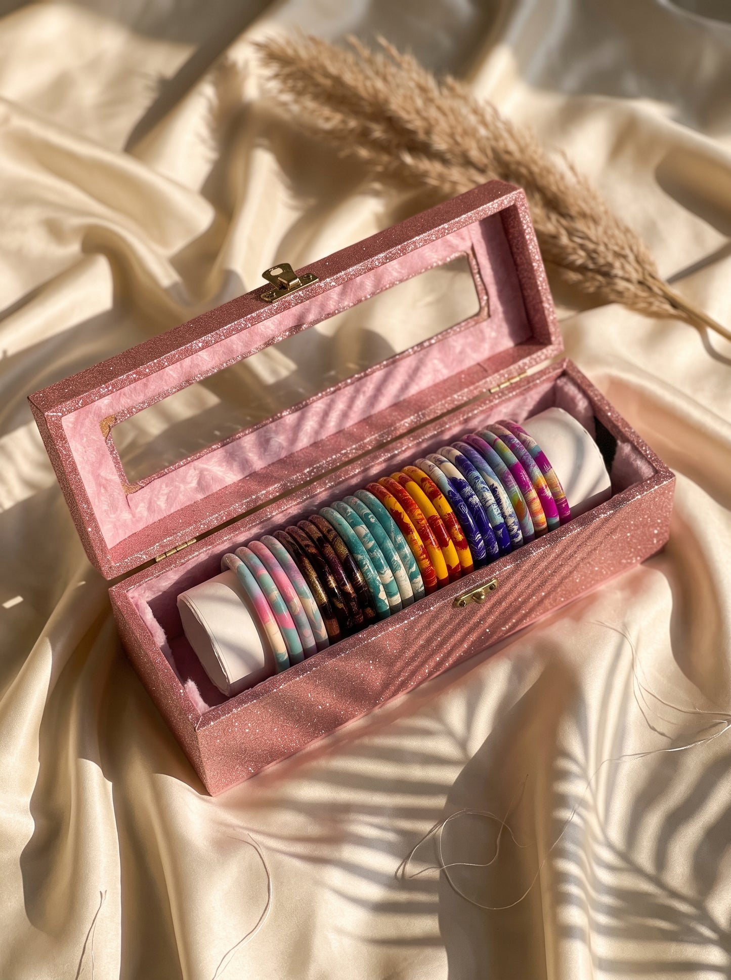 The Royal Bloom Lacquer Bangle Set | Signature Zahvana Box