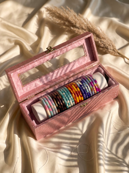 The Royal Bloom Lacquer Bangle Set | Signature Zahvana Box