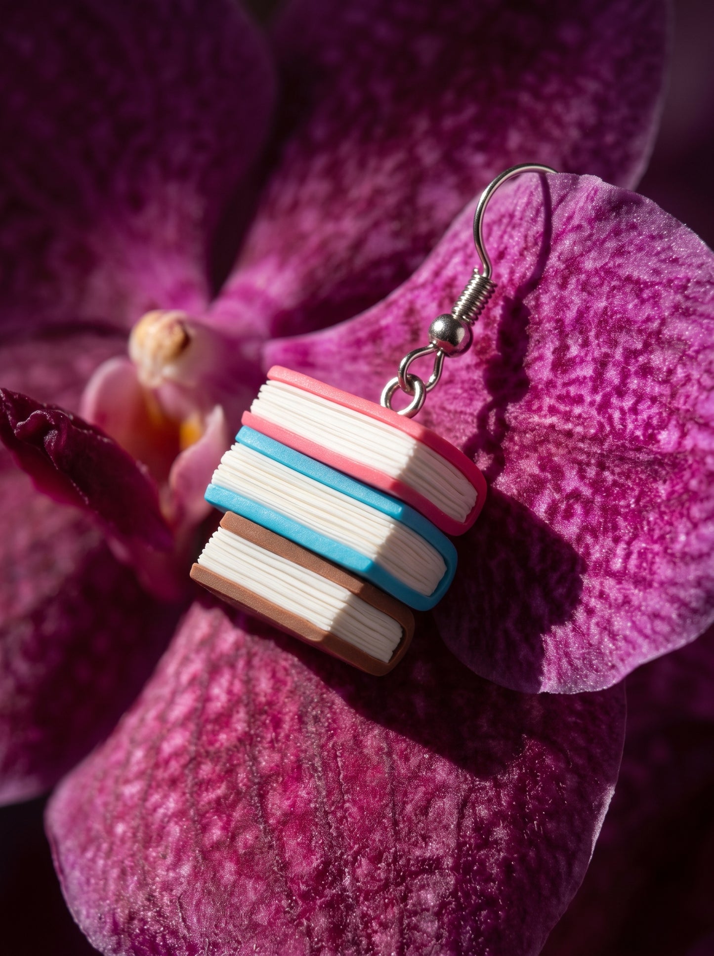 The Bibliophile's Mini Book Stack Earrings