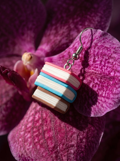 The Bibliophile's Mini Book Stack Earrings
