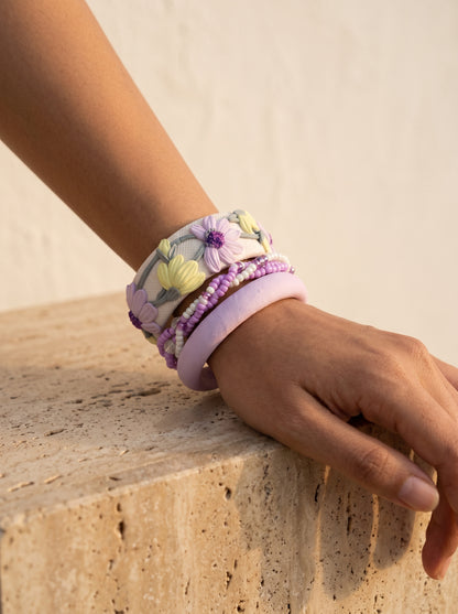 Festive Vibrant Polymer Clay Bangle - 100% Handcrafted