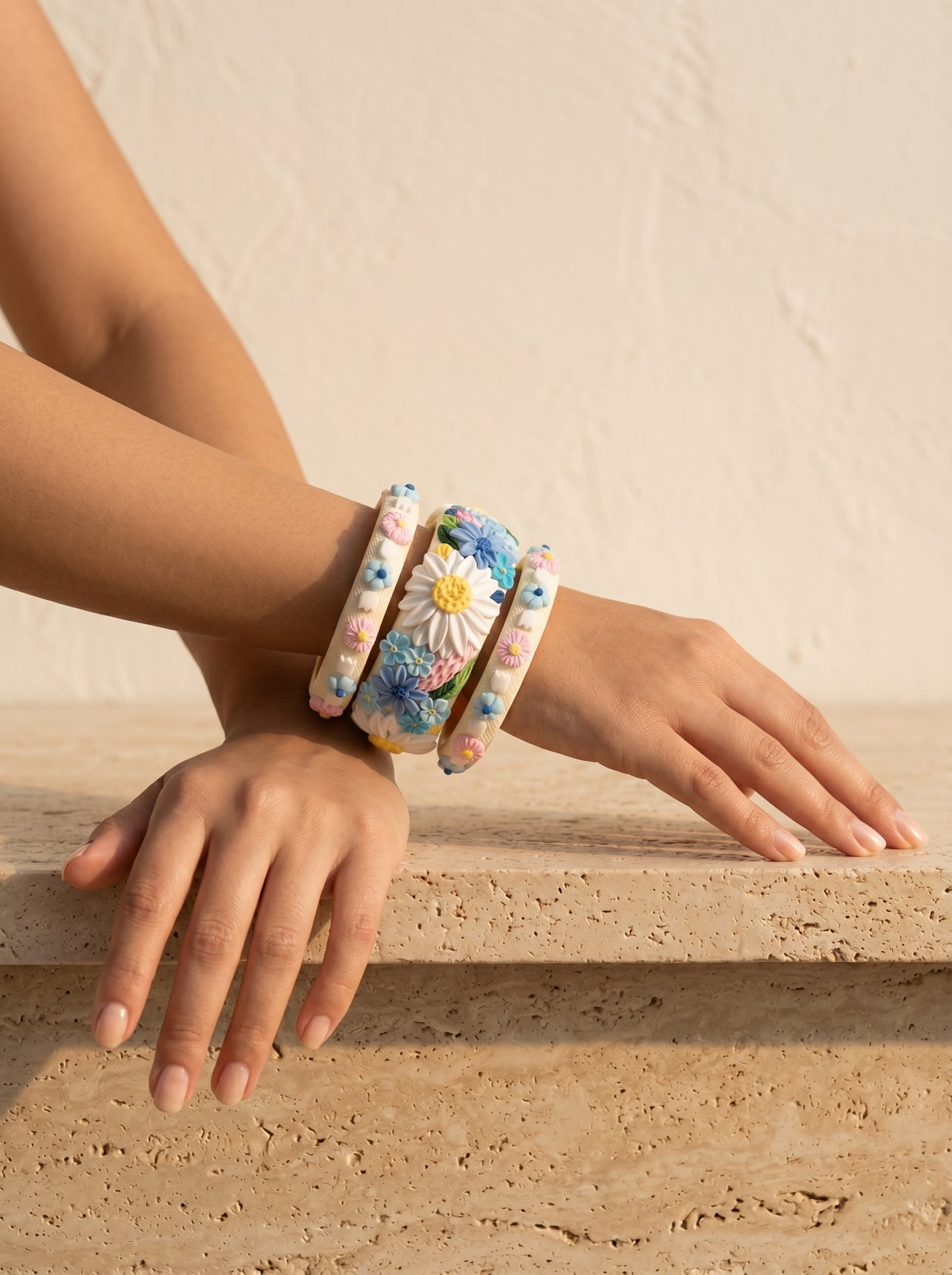 Traditional Indian Polymer Clay Bangle - 100% Handcrafted