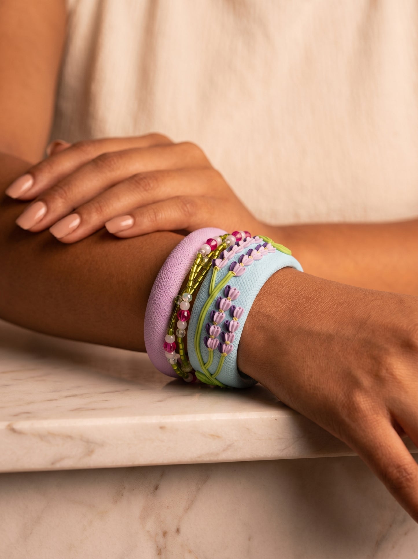 Special Polymer Clay Bangle - 100% Handcrafted