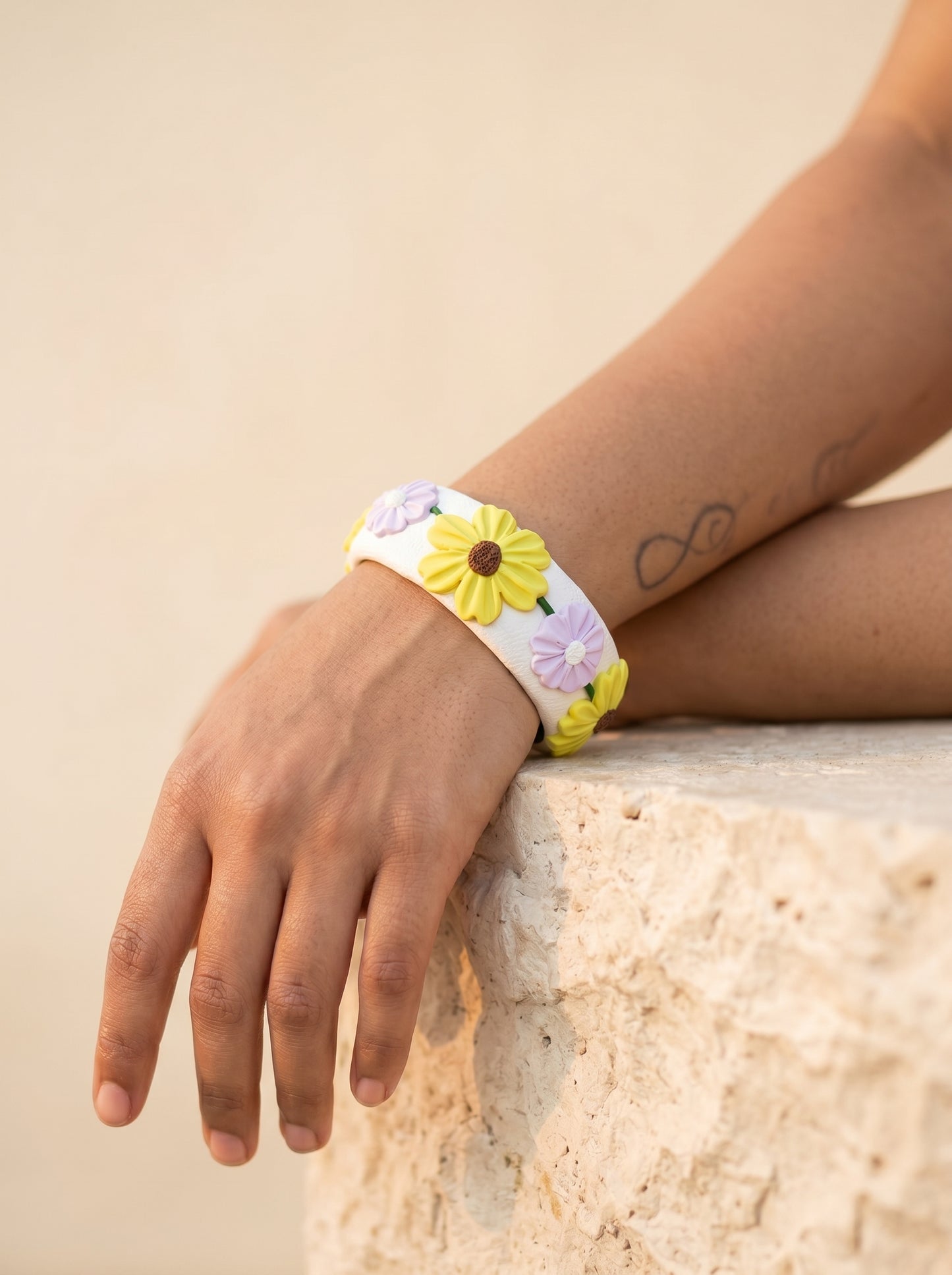 Bold Statement Polymer Clay Bangle - 100% Handcrafted