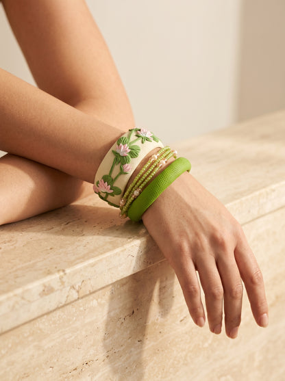 Urban Ethnic Polymer Clay Bangle - 100% Handcrafted