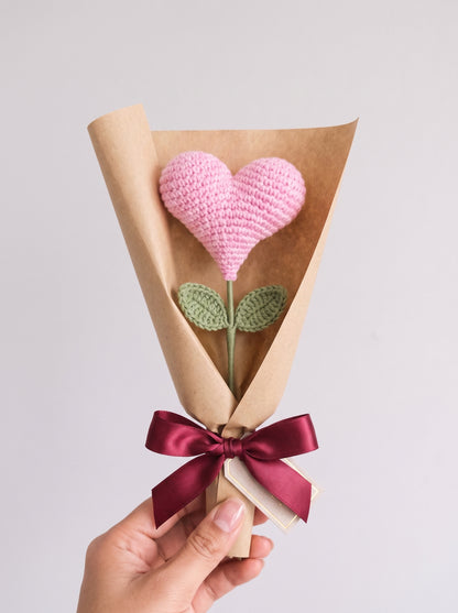 Sweetheart Crochet Heart Bouquet