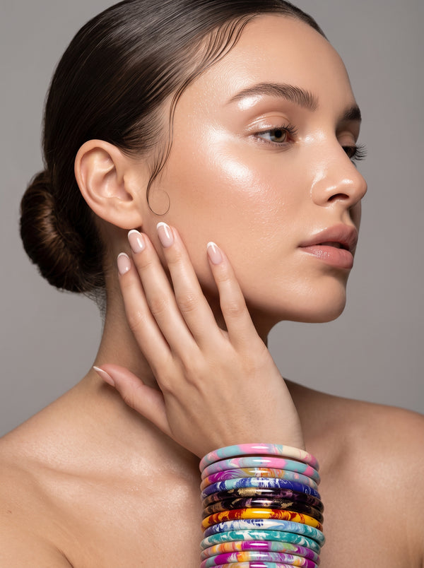 The Royal Bloom Lacquer Bangle Set | Signature Zahvana Box