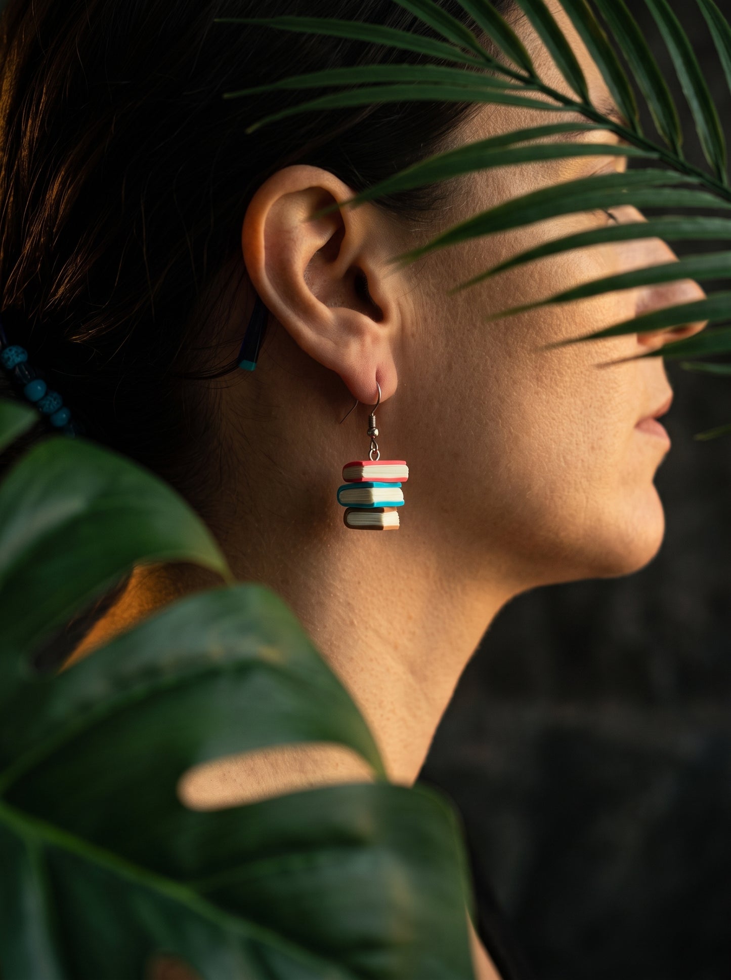 The Bibliophile's Mini Book Stack Earrings