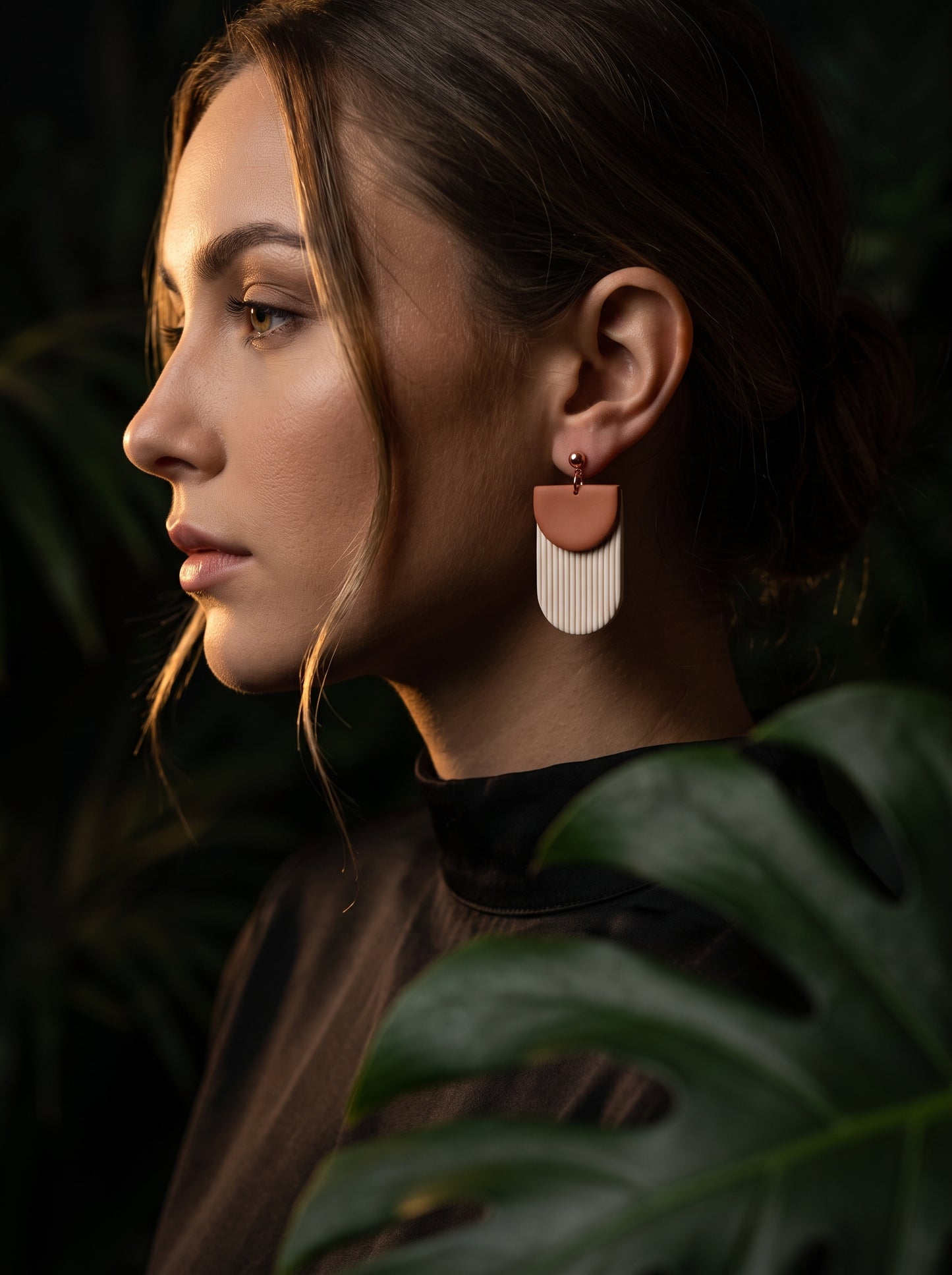 The Vienna Two-Tone Arch Earrings