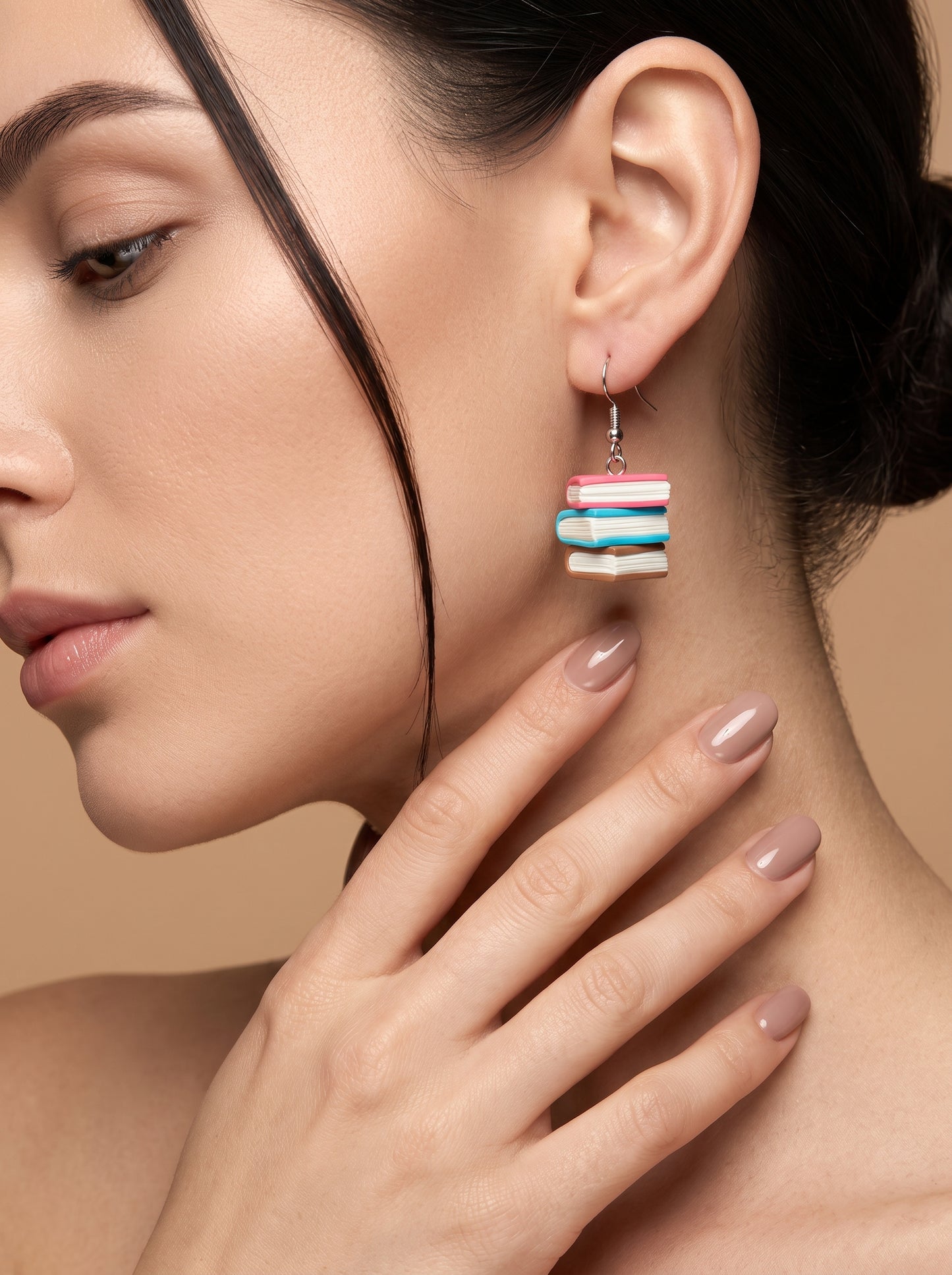 The Bibliophile's Mini Book Stack Earrings
