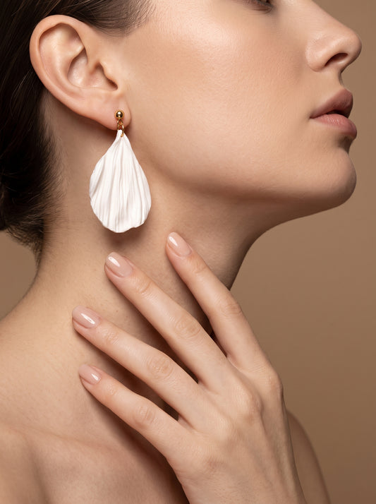 The Crepe Petal Dangle Earrings