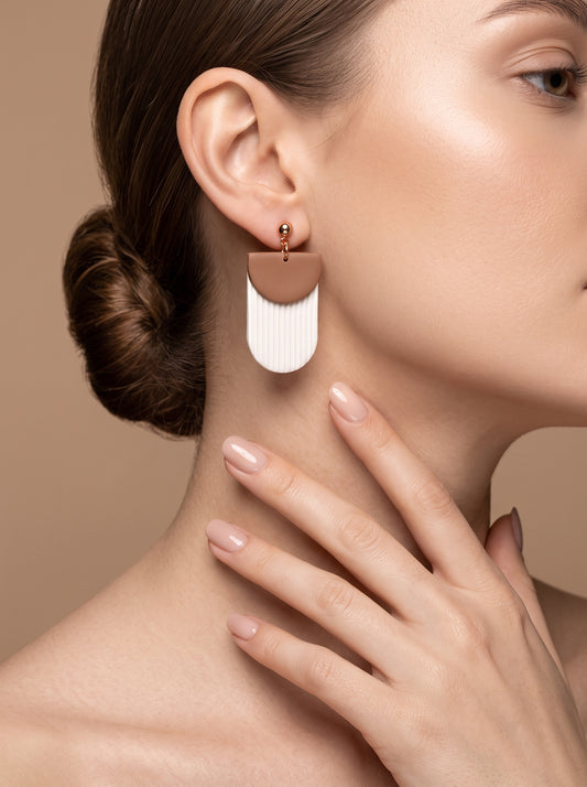 The Vienna Two-Tone Arch Earrings