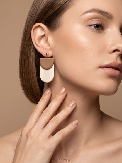 The Vienna Two-Tone Arch Earrings