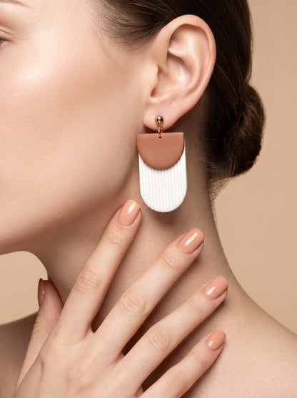 The Vienna Two-Tone Arch Earrings