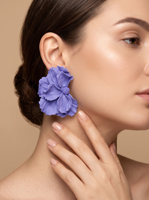 The Amethyst Bloom Statement Earrings