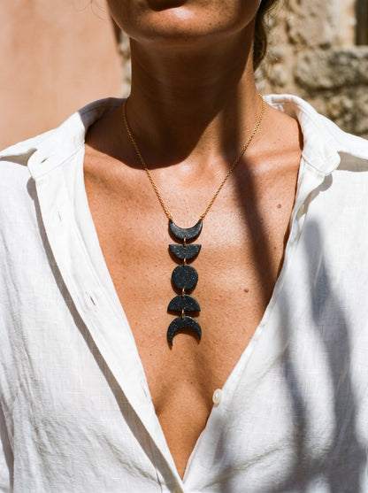 The Lunar Phase Clay Constellation Necklace