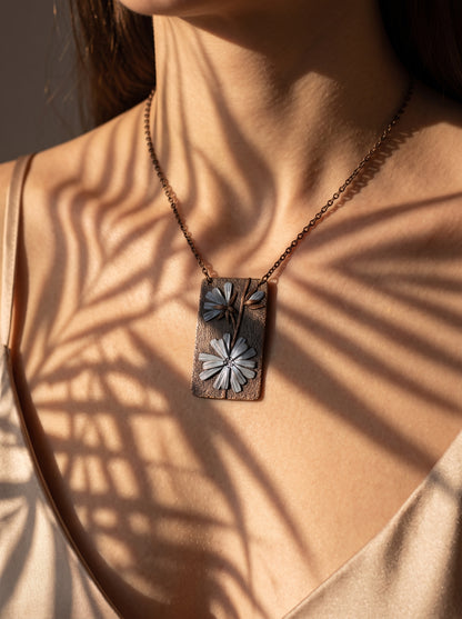The Faux-Copper Floral Clay Plate