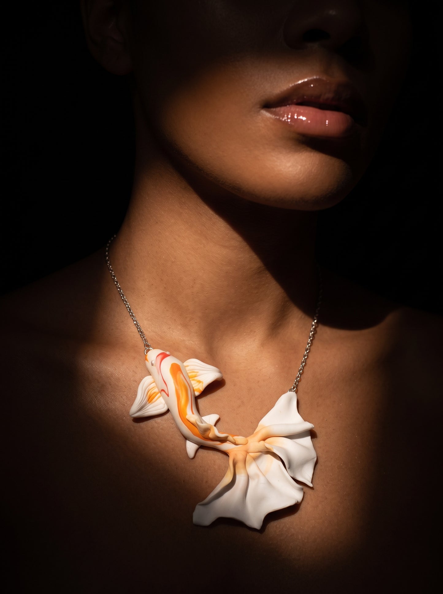 The Imperial Koi Artisan Clay Pendant