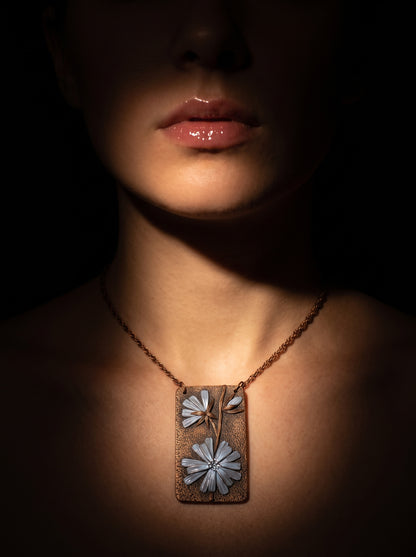 The Faux-Copper Floral Clay Plate