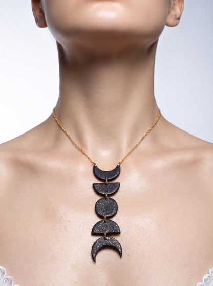 The Lunar Phase Clay Constellation Necklace