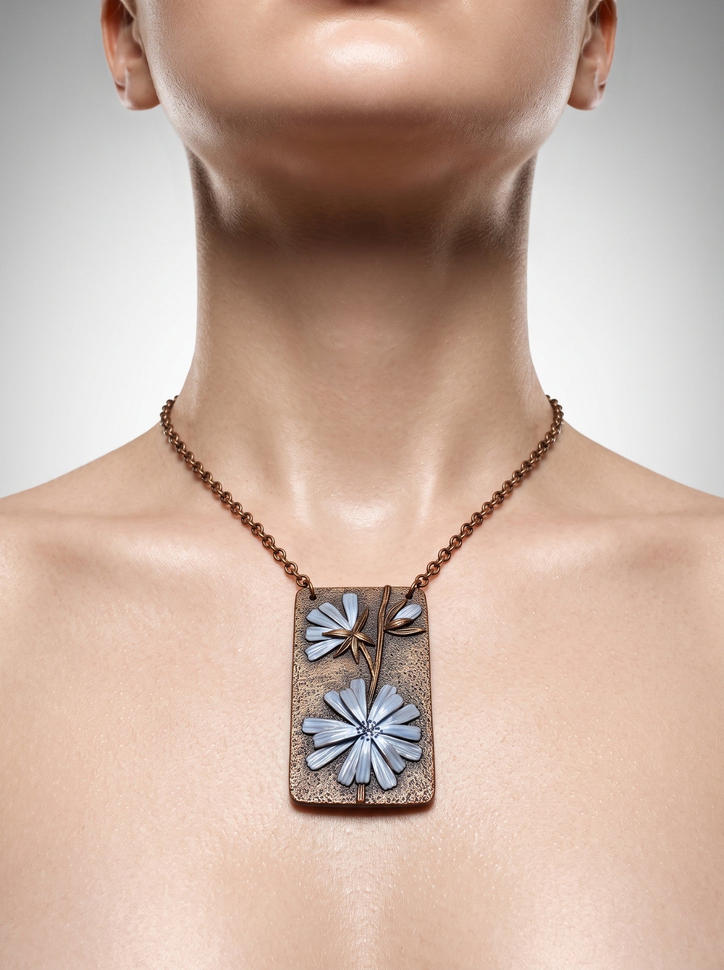 The Faux-Copper Floral Clay Plate