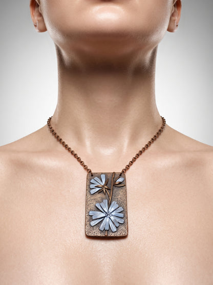 The Faux-Copper Floral Clay Plate