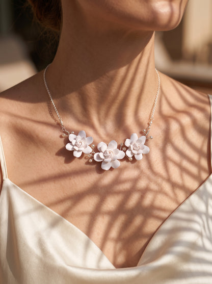 The Porcelain-Finish Clay Rose Blossom Chain
