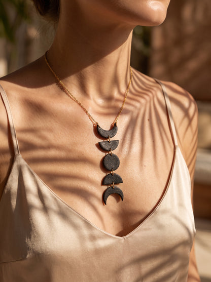 The Lunar Phase Clay Constellation Necklace