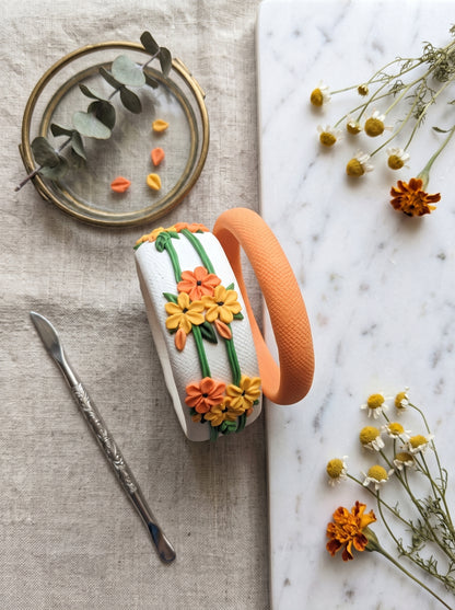 Sophisticated Matte Polymer Clay Bangle - 100% Handcrafted
