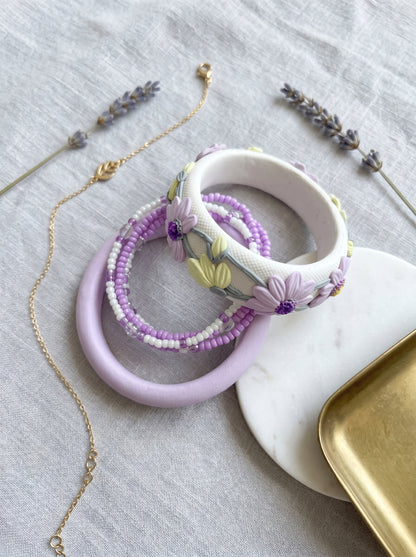 Festive Vibrant Polymer Clay Bangle - 100% Handcrafted